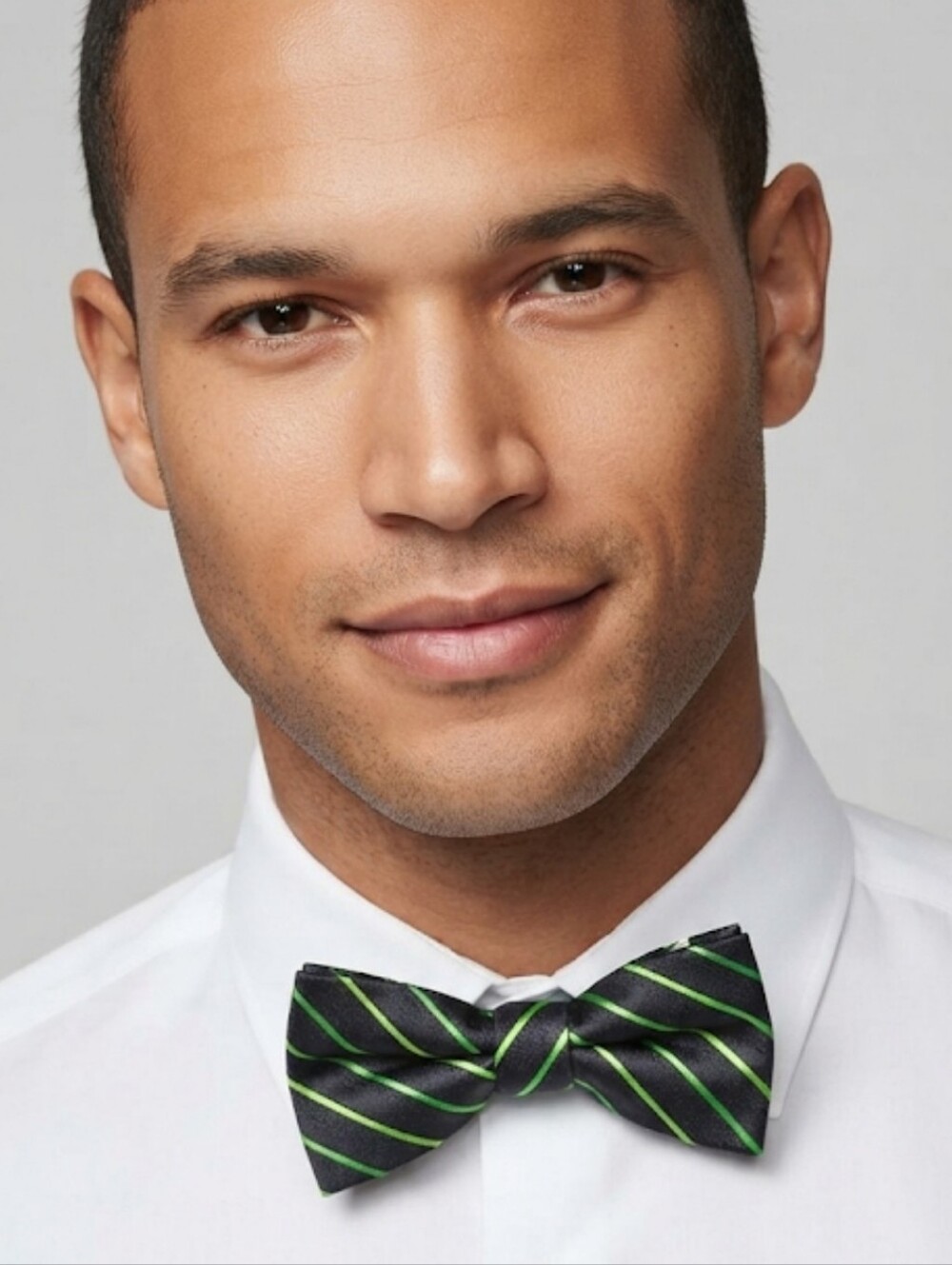 Apt 9 Pre-tied Black & Green Adjustable Formal Polyester Bow Tie